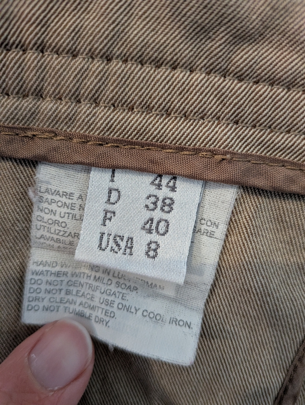 Brunello Cucenilli Gunex Straight Leg Cropped Tan Trousers Pants Women's Size 8 - Picture 14 of 15